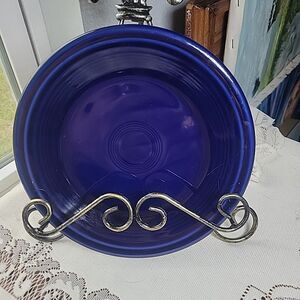 Retired HLC Fiesta Salad Plate in Cobalt Blue, Fiestaware 7.25" Homer Laughlin